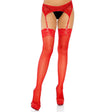Leg Avenue Sheer Thigh Highs with Lace Tops Red Uk 8 to 14 - Save 25% - with Uk - Fast - Sale United Kingdom Stoke-on-trent