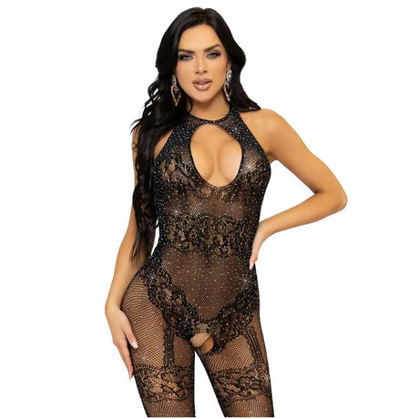 Leg Avenue Sparkle Seamless Bodystocking - Save 30% - Fast Shipping - Sale United Kingdom Stoke-on-trent