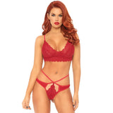 Leg Avenue Sweetheart Lace Bralette Set Red - Fast Shipping - Sale United Kingdom Stoke-on-trent