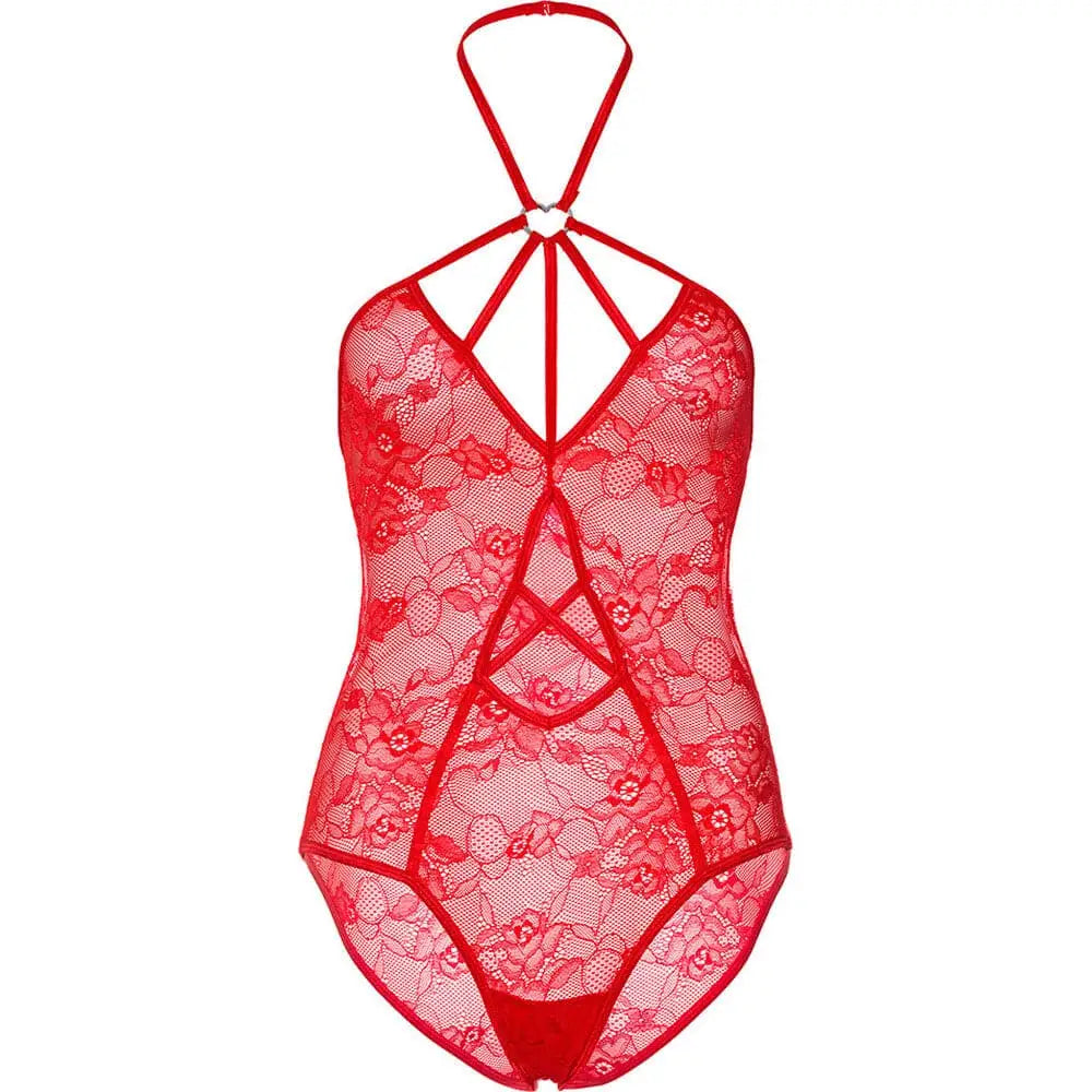 Leg Avenue Teddy with Keyhole Red - Fast Shipping - Sale United Kingdom Stoke-on-trent