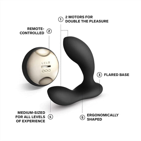 Lelo Hugo Luxury Prostate Massager Black - Save 30% - Anal Dildos