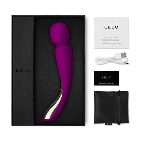 Lelo Smart Wand 2 Medium Deep Rose - Save 10% - Lelo - Fast Shipping - Vibrator United Kingdom Stoke-on-trent