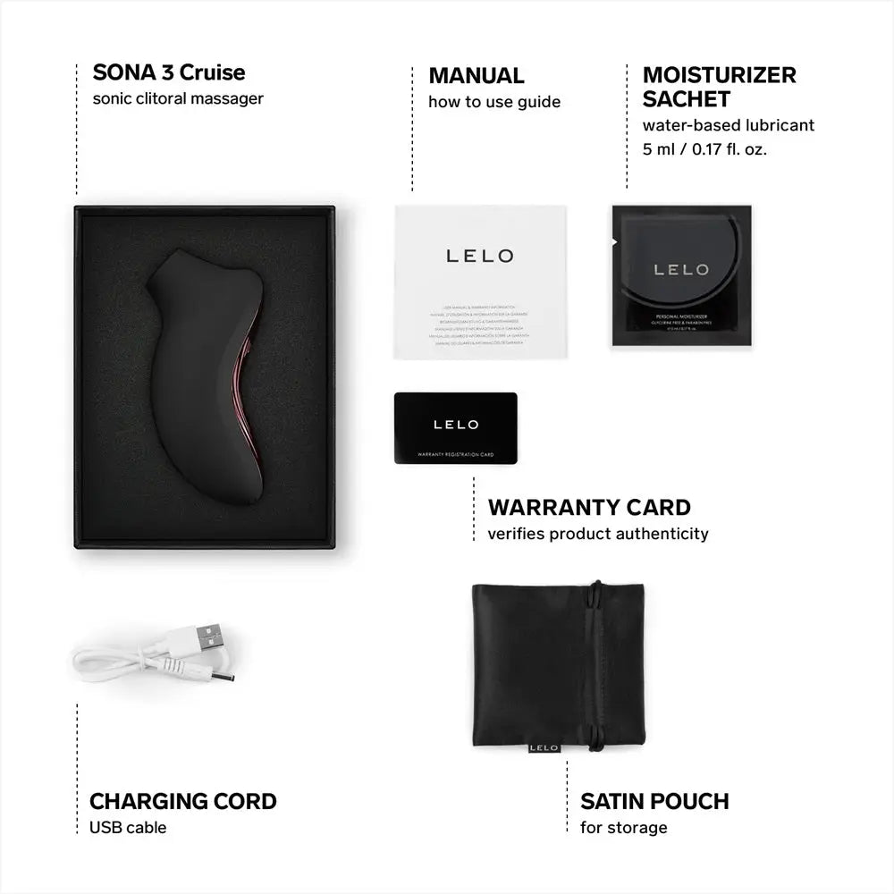 Lelo Sona 3 Cruise Clitoral Massager Black - New Products – Latest Sex Toys & Adult Arrivals United Kingdom Stoke-on-trent