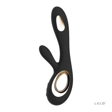 Lelo Soraya Wave Dual Action Vibrator Black - Rabbit Vibrators - Save 20%