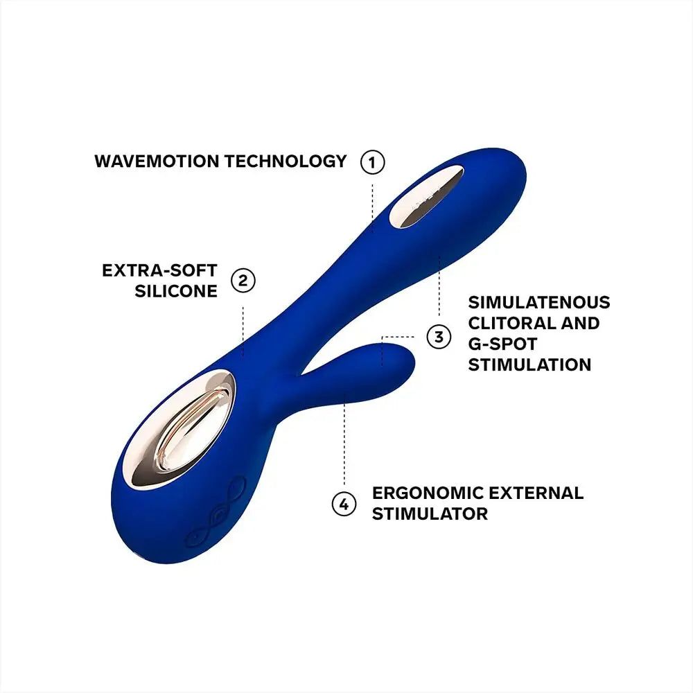 Lelo Soraya Wave Dual Action Vibrator Midnight Blue - New Products – Latest Sex Toys & Adult Arrivals United Kingdom Stoke-on-trent