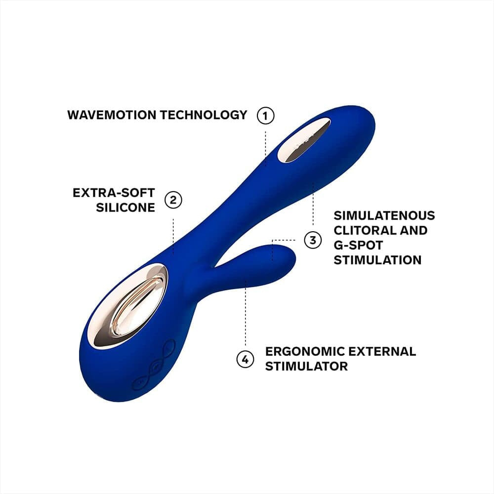 Lelo Soraya Wave Middernight Blue Dual Roogable Vibrator