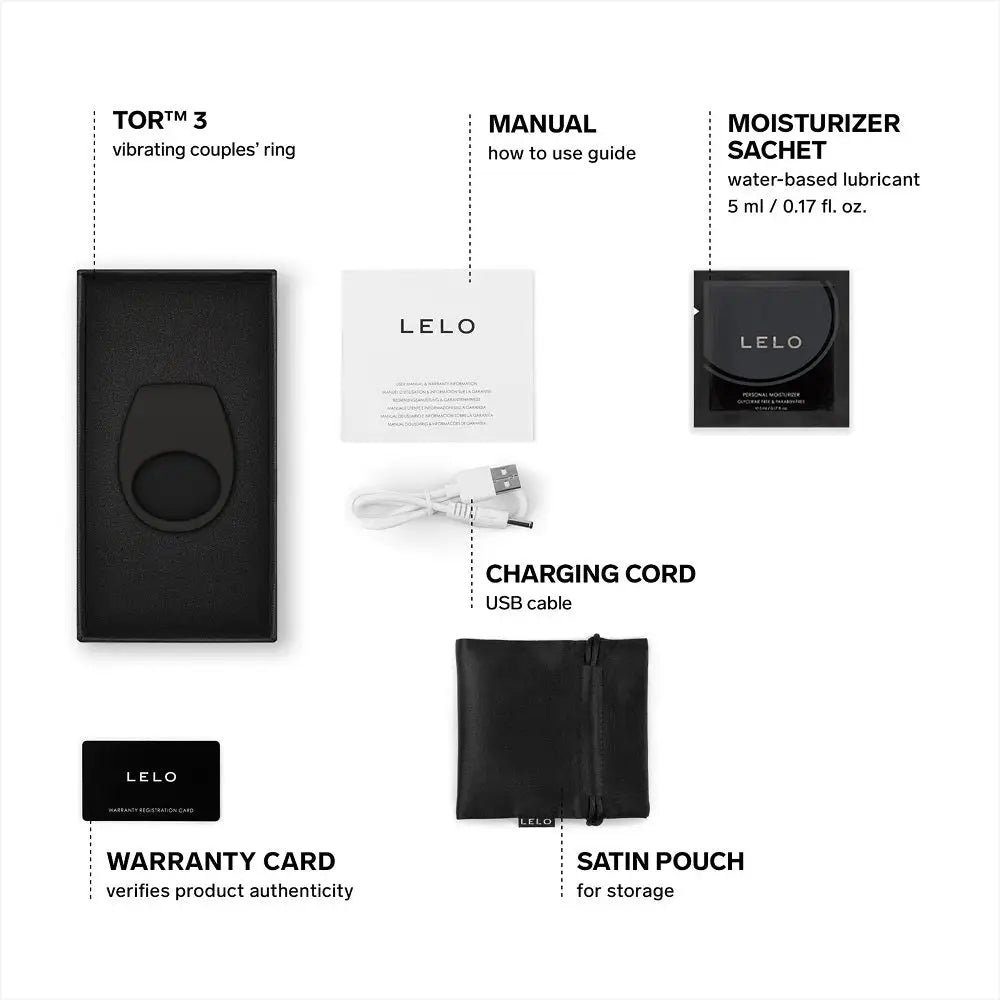 Lelo Tor 3 App Controlled Cock Ring Black Lelo Fast Shipping United Kingdom Stoke on Trent