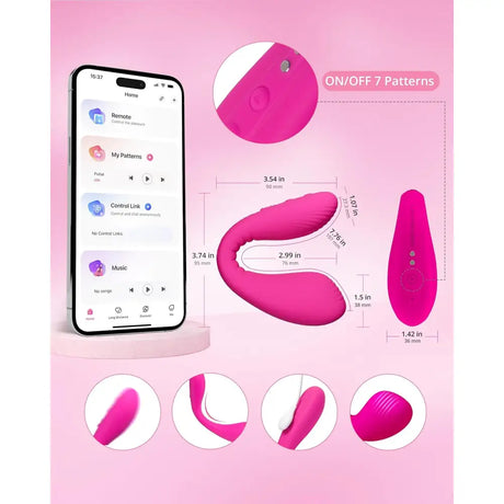 Lovense Dolce (previously Quake) – App-controlled Couples Vibrator (dual Stim) - Save 15% - Lovense App Control Dual Clit & G-spot