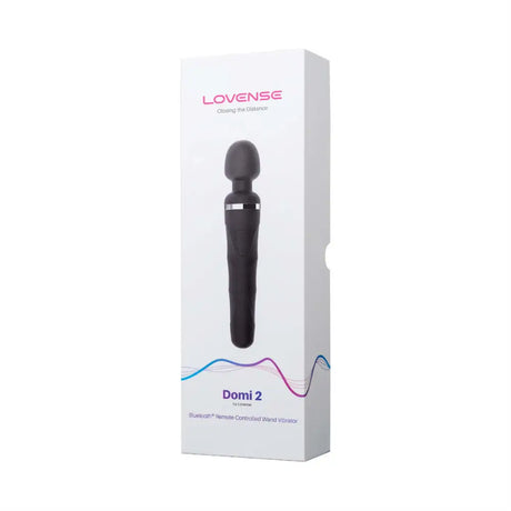 Lovense Domi 2 – App-controlled Mini Wand Vibrator (black) - Save 30% - Lovense App Control Powerful External Stimulation - United Kingdom