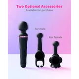 Lovense Domi 2 – App-controlled Mini Wand Vibrator (black) - Save 30% - Lovense App Control Powerful External Stimulation - United Kingdom