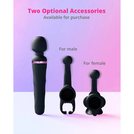 Lovense Domi 2 – App-controlled Mini Wand Vibrator (black) - Save 30% - Lovense App Control Powerful External Stimulation - United Kingdom