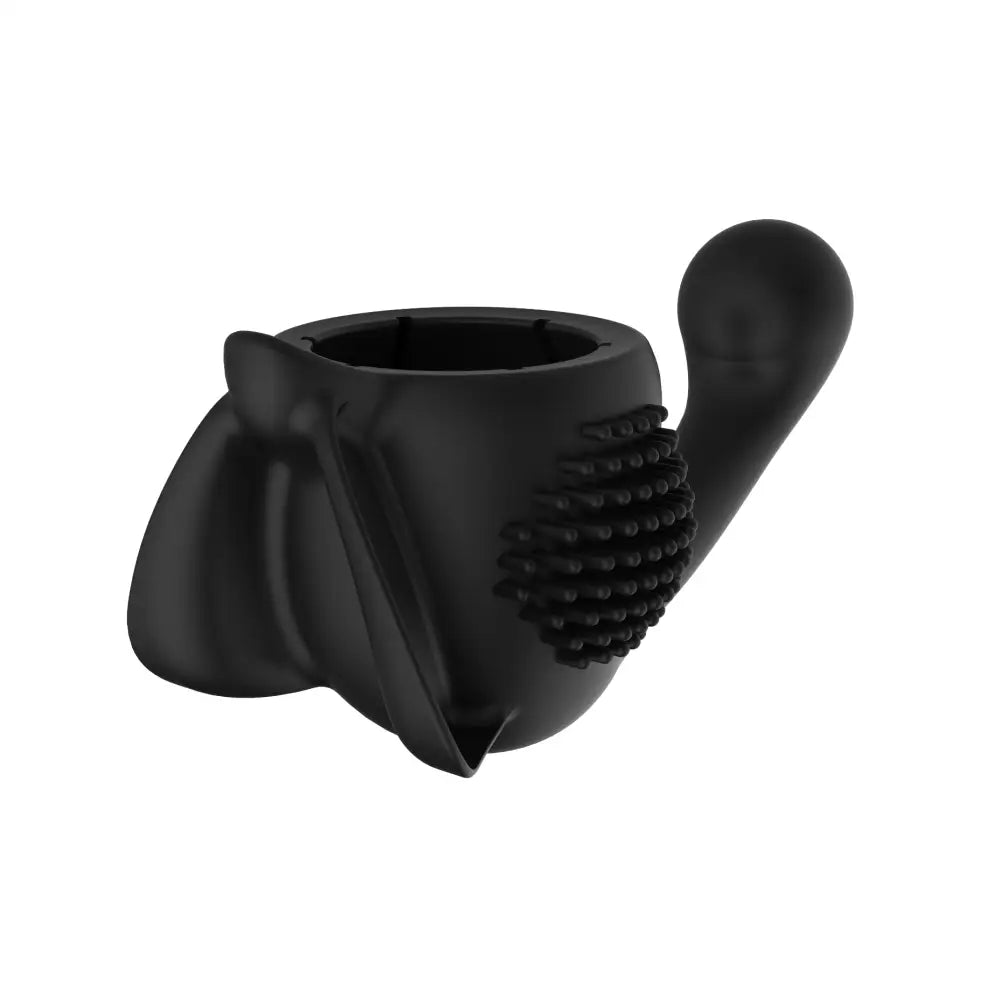 Lovense Domi Female Attachment – 3-in-1 Wand Add-on (black) - Save 20% - Lovense Dual Stim with Clitoral Brush - Sale United Kingdom