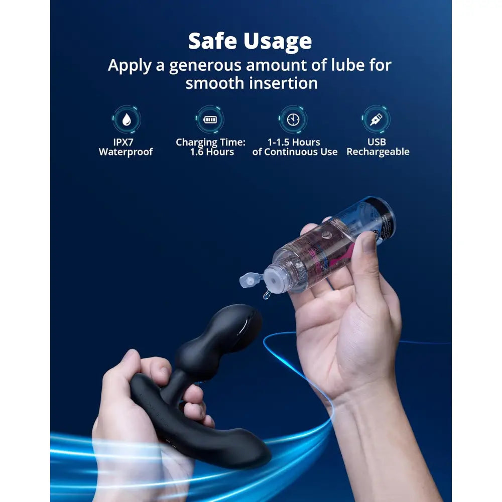 Lovense Edge 2 – App-controlled Prostate Massager with Dual Motors - Save 30% - Sex Toy Uk - Anal Vibrators United Kingdom Stoke-on-trent