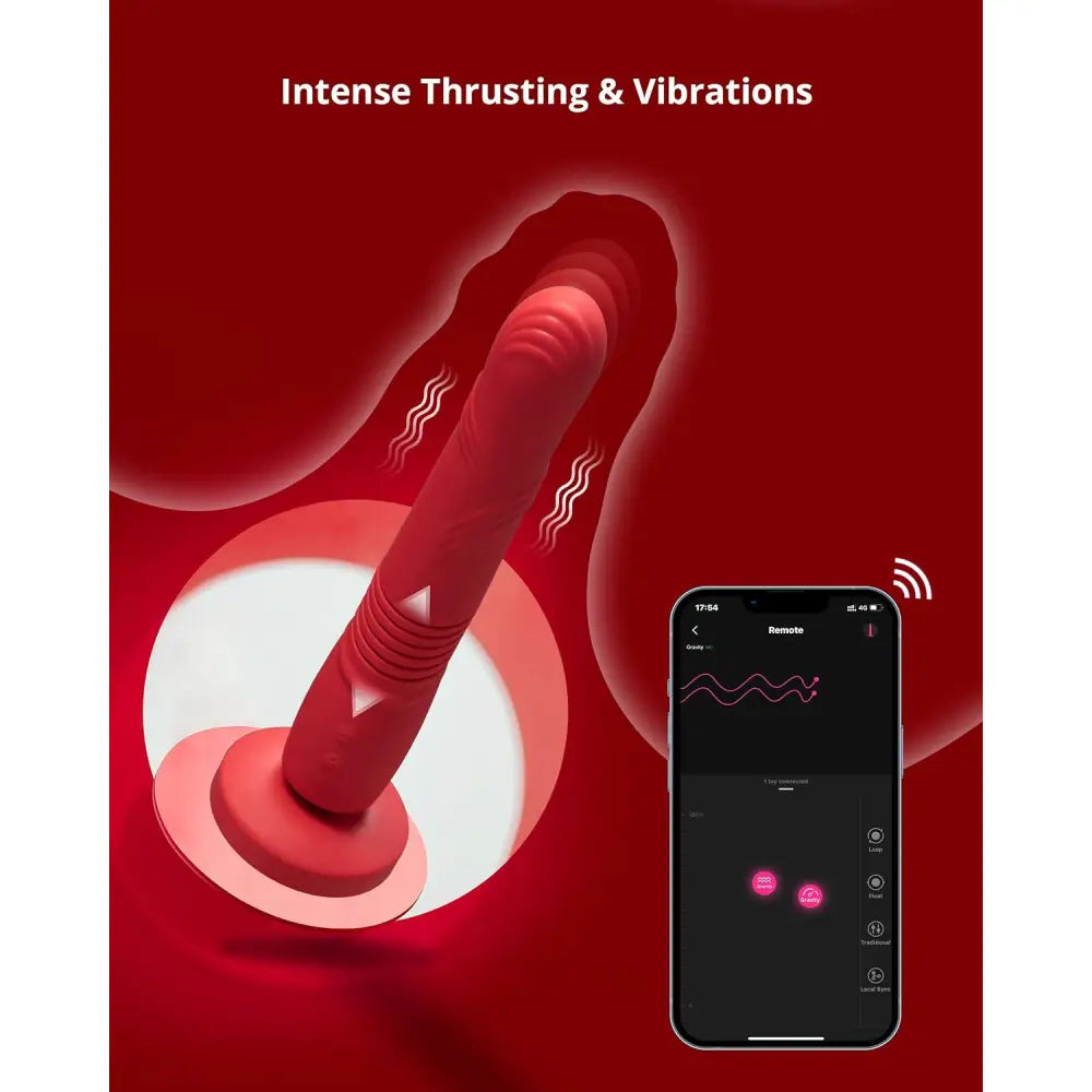 Lovense Gravity Thrusting & Vibrating Dildo – App Controlled Sex Toy - Save 20% - App-controlled Uk - Vibrator United Kingdom Stoke-on-trent