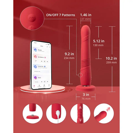 Lovense Gravity Thrusting & Vibrating Dildo – App Controlled Sex Toy - Save 20% - App-controlled Uk - Vibrator United Kingdom Stoke-on-trent