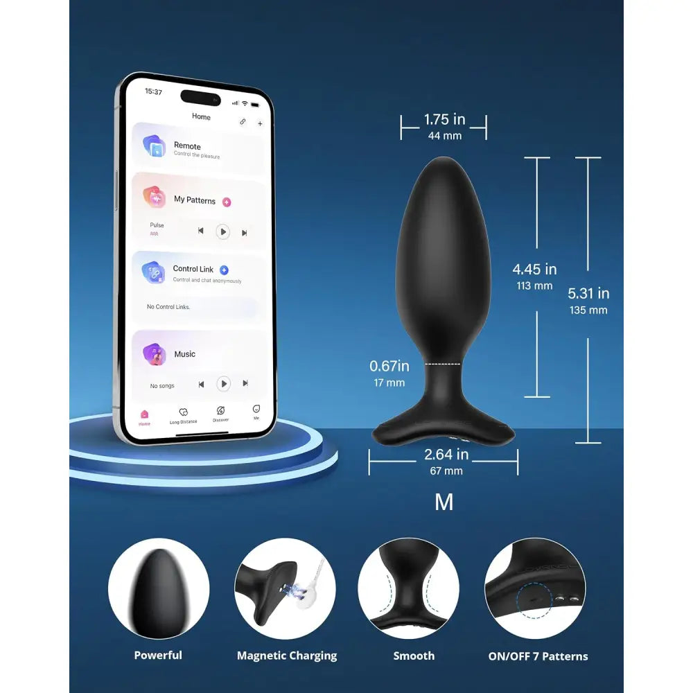 Lovense Hush 2 Vibrating Butt Plug (1.75’’) – App Controlled Sex Toy - Save 5% - 1.75’’ | App-controlled Uk - Anal Dildos United Kingdom