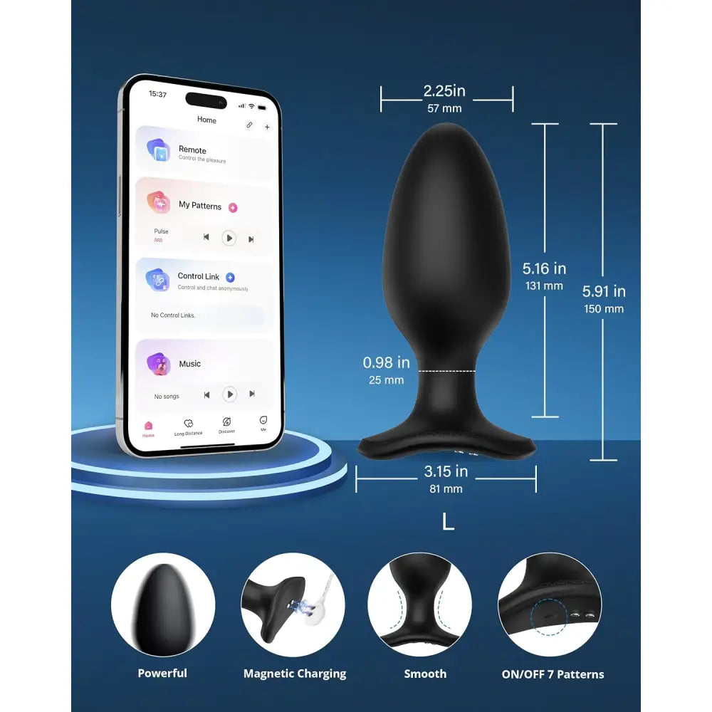 Lovense Hush 2 Vibrating Butt Plug (2.25’’) – App Controlled Sex Toy - Save 5% - 2.25’’ | App-controlled Uk - Anal Dildos United Kingdom