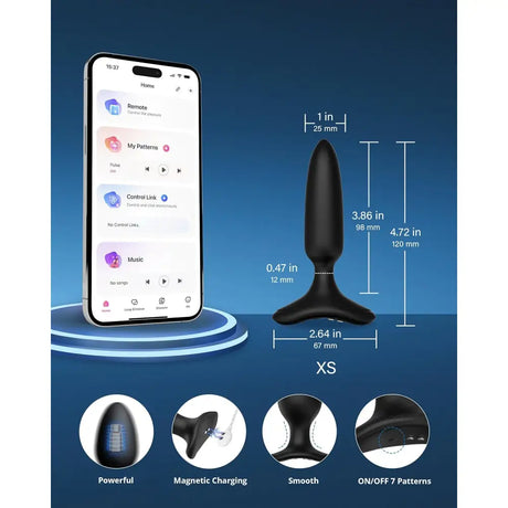 Lovense Hush 2 Vibrating Butt Plug – App Controlled Sex Toy (1 Inch) - Save 15% - App-controlled Uk - Anal Dildos United Kingdom