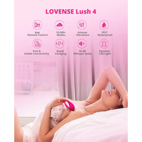 Lovense Lush 4 Vibrating Egg – App Controlled Sex Toy with Led Tail - Save 20% - App-controlled Uk - Vibrator United Kingdom Stoke-on-trent