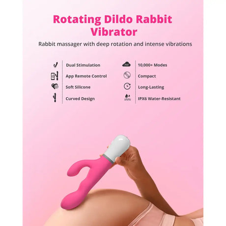 Lovense Nora Rotating Rabbit Vibrator – App Controlled Sex Toy - Save 5% - Uk - United Kingdom Stoke-on-trent