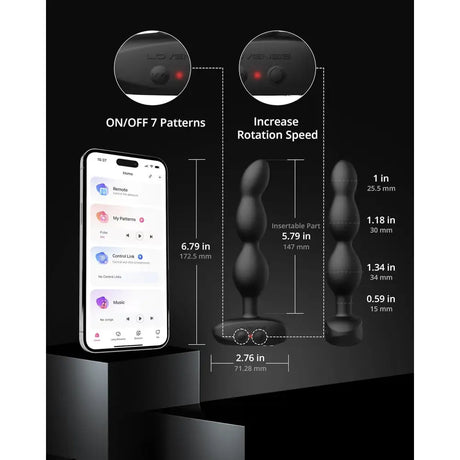 Lovense Ridge Rotating & Vibrating Anal Beads – App Controlled Sex Toy - Save 10% - Uk - Dildos United Kingdom Stoke-on-trent