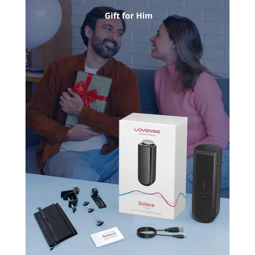 Lovense Solace Automatic Thrusting Male Masturbator with Desk Mount - Save 20% - Hands-free Sex Toy Uk - Sale United Kingdom Stoke-on-trent