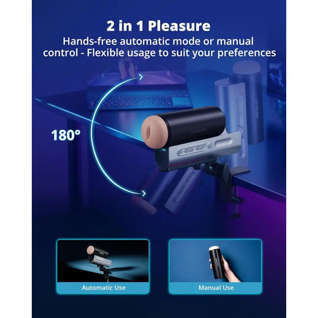 Lovense Solace Pro Automatic Thrusting Male Masturbator with Table Stand - Save 15% - App-controlled Sex Toy Uk - Sale United Kingdom