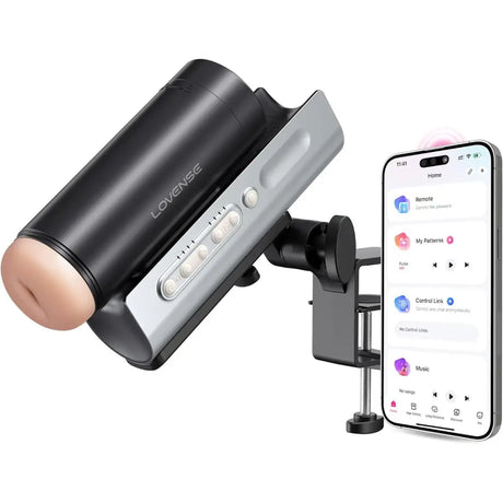 Lovense Solace Pro Automatic Thrusting Male Masturbator with Table Stand - Save 15% - App-controlled Sex Toy Uk - Sale United Kingdom