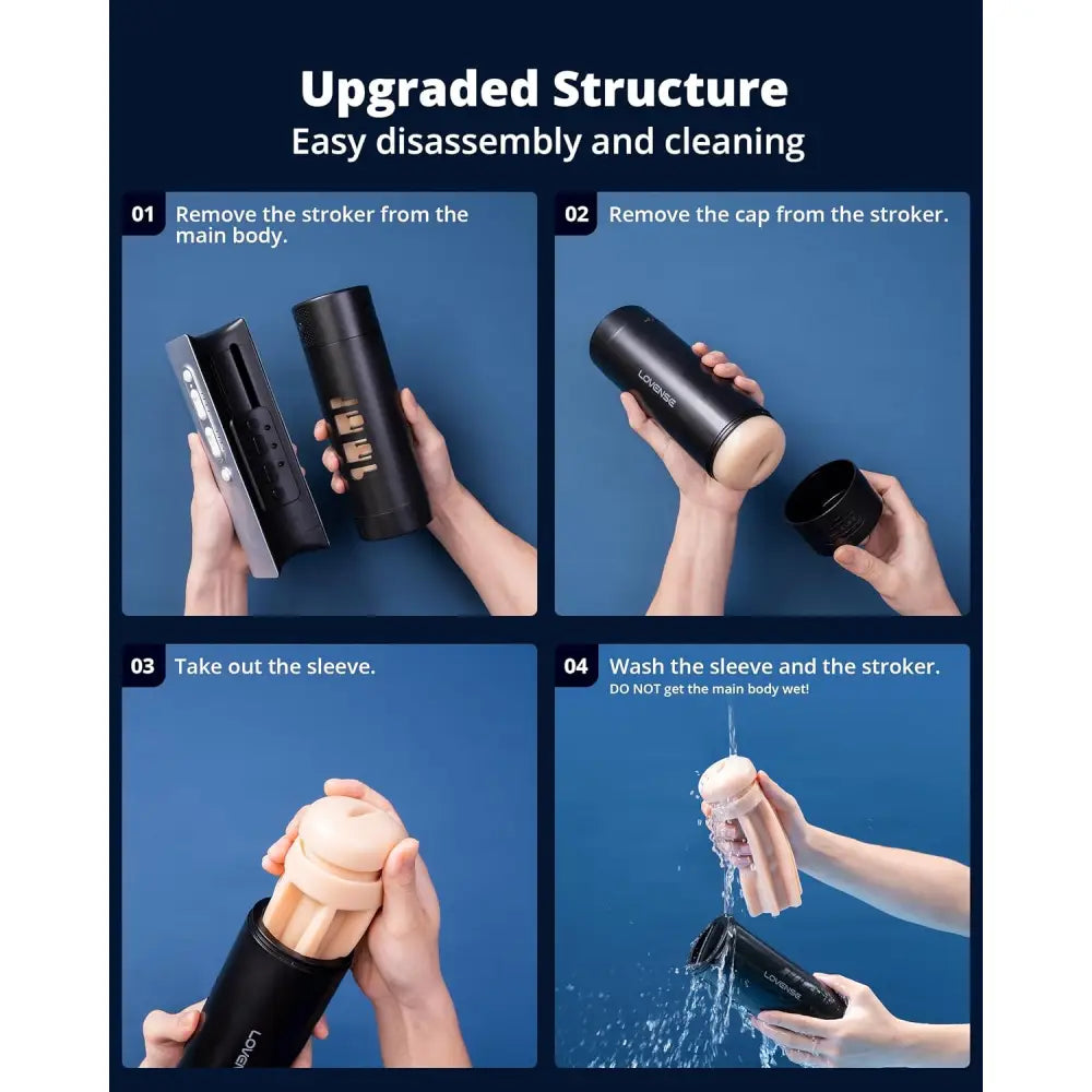 Lovense Solace Pro Automatic Thrusting Male Masturbator with Table Stand - Save 15% - App-controlled Sex Toy Uk - Sale United Kingdom