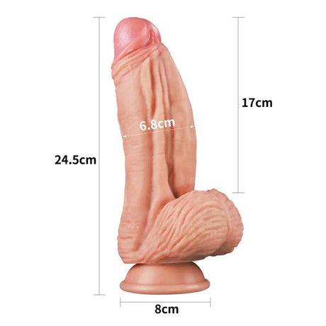 Lovetoy 10 Inch Dual Layered Silicone Cock - Save 30% - Fast Shipping - Dildo United Kingdom Stoke-on-trent