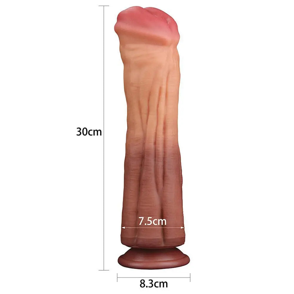 Lovetoy 12 Inch Dual Layered Silicone Horse Cock - Save 30% - Fast Shipping - Dildo United Kingdom Stoke-on-trent