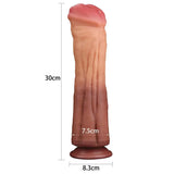 Lovetoy 12 Inch Dual Layered Silicone Horse Cock - Save 30% - Fast Shipping - Dildo United Kingdom Stoke-on-trent