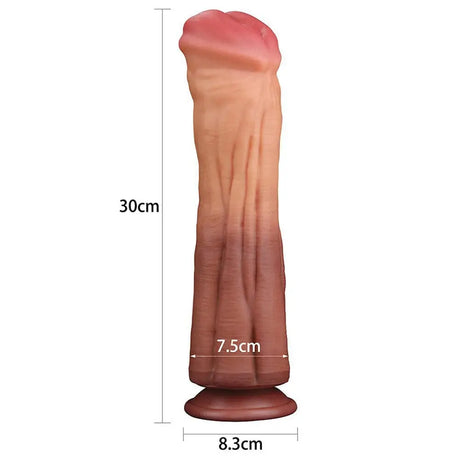 Lovetoy 12 Inch Dual Layered Silicone Horse Cock - Save 30% - Fast Shipping - Dildo United Kingdom Stoke-on-trent