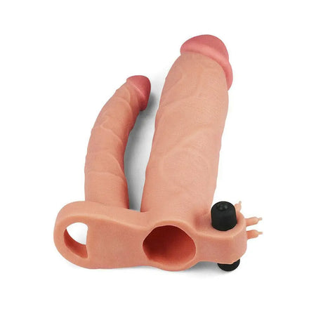 Lovetoy 3 Inch Vibrating Double Extender Flesh Pink - Save 30% - Fast Shipping - Dildo United Kingdom Stoke-on-trent