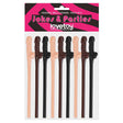 Lovetoy Pack of 9 Willy Straws Black Brown and Pink - Save 30% - of and - Fast Shipping - Sale United Kingdom Stoke-on-trent
