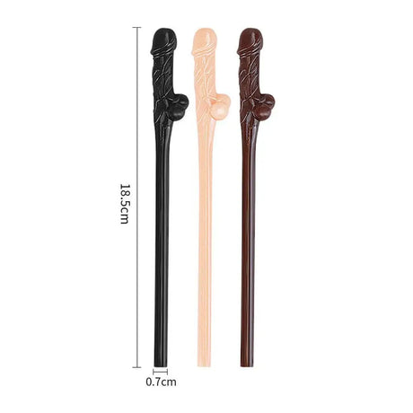 Lovetoy Pack of 9 Willy Straws Black Brown and Pink - Save 30% - of and - Fast Shipping - Sale United Kingdom Stoke-on-trent