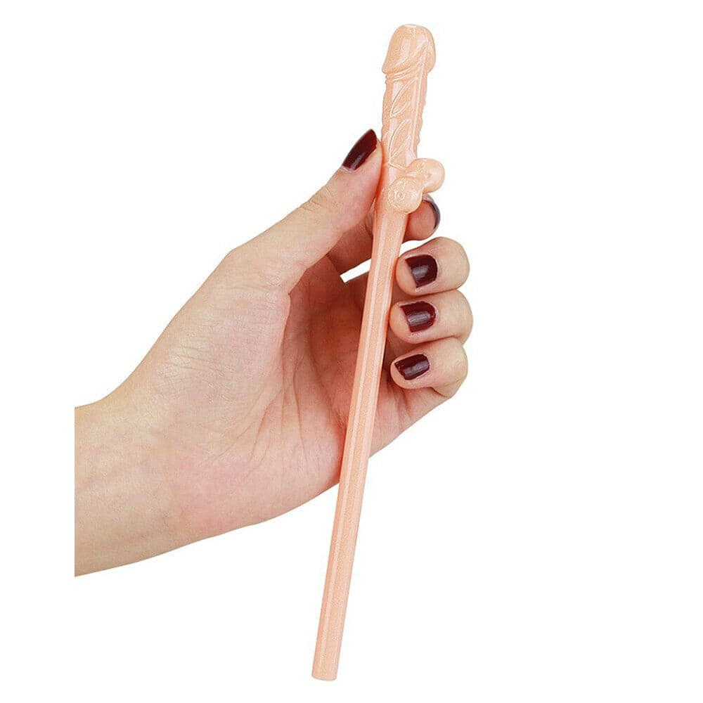 Lovetoy Pack 9 Willy Straws Flesh Pink