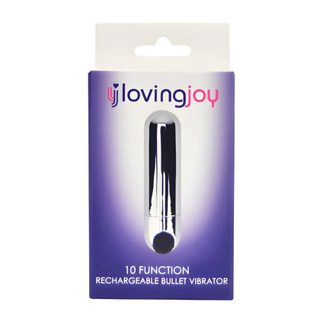 Loving Joy 10 Function Rechargeable Bullet Vibrator Silver - Vibrators - Save 25% - Fast - Sale United Kingdom Stoke-on-trent