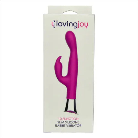 Loving Joy 10 Function Slim Silicone Rabbit Vibrator Purple - Vibrators - Save 15% - United Kingdom Stoke-on-trent