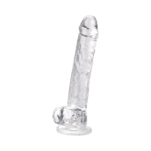 Loving Joy 11 Inch Dildo with Balls Clear