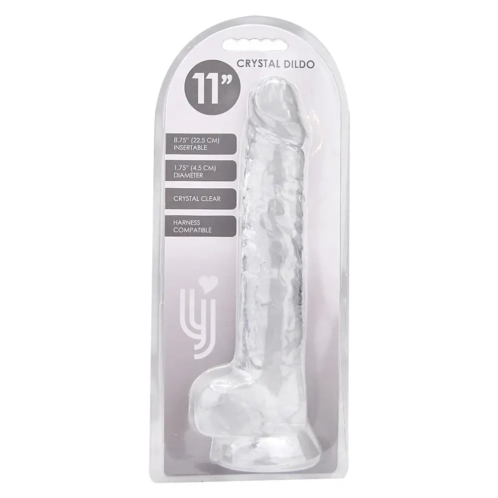 Loving Joy 11 Inch Dildo with Balls Clear - Dildos - Save 25% - Fast Shipping - United Kingdom Stoke-on-trent