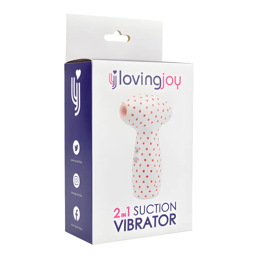 Loving Joy 2 in 1 Suction Vibrator Polka Dot - Vibrators - Save 25% - Fast Shipping - United Kingdom Stoke-on-trent