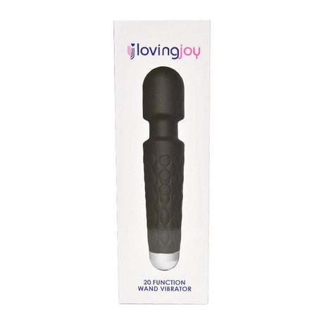 Loving Joy 20 Function Wand Vibrator Black - Vibrators - Save 25%