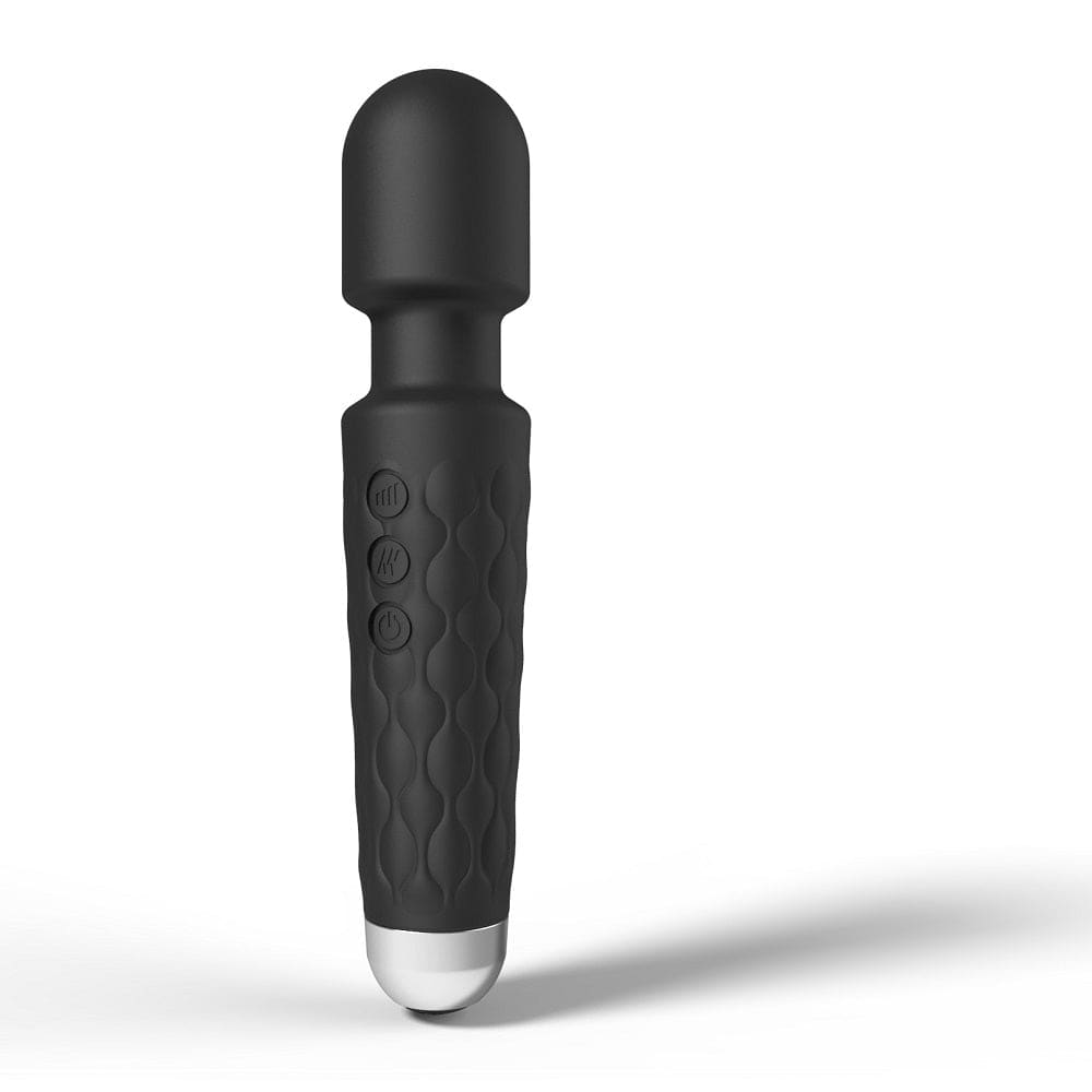 Loving Joy 20 Function Wand Vibrator Black - Vibrators - Save 20%