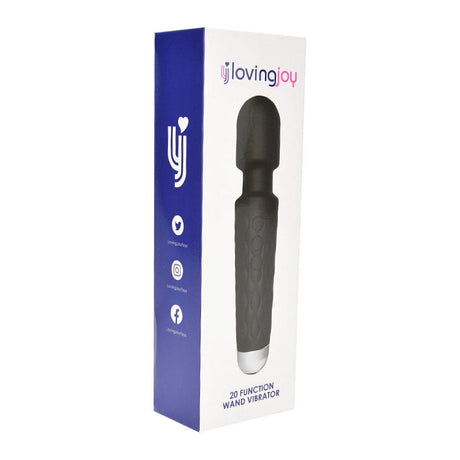 Loving Joy 20 Function Wand Vibrator Black - Vibrators - Save 25%