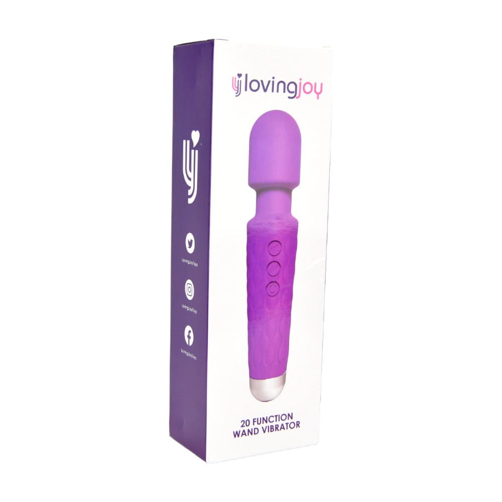 Loving Joy 20 Function Wand Vibrator Purple - Vibrators - Save 20%