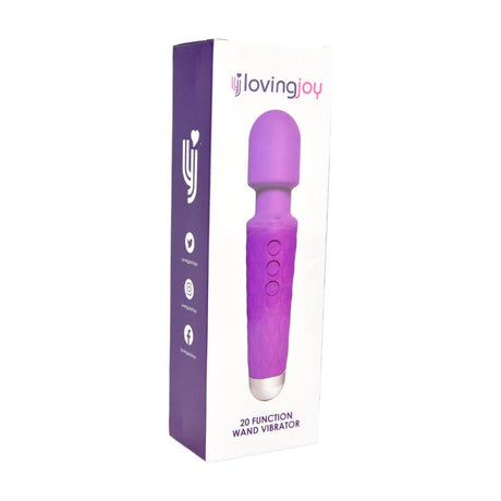 Loving Joy 20 Function Wand Vibrator Purple - Vibrators - Save 25%