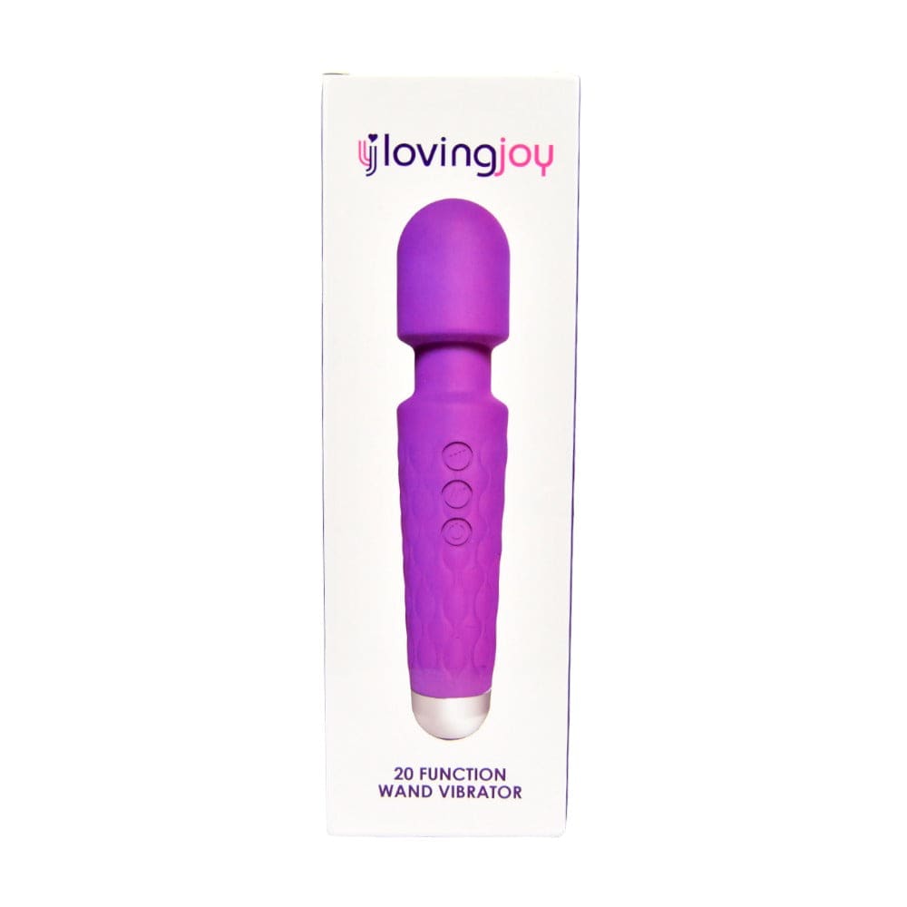 Loving Joy 20 Function Wand Vibrator Purple - Vibrators - Save 20%