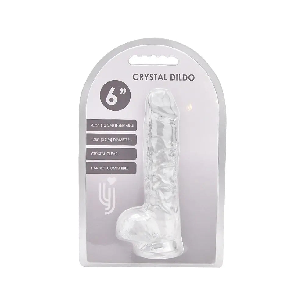 Loving Joy 6 Inch Dildo with Balls Clear - Dildos - Save 30% - Fast Shipping - United Kingdom Stoke-on-trent