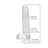 Loving Joy 6 Inch Dildo with Balls Clear - Dildos - Save 30% - Fast Shipping - United Kingdom Stoke-on-trent